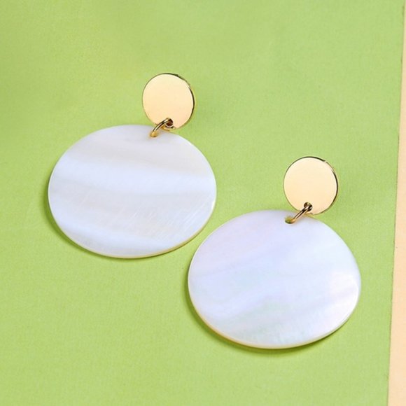 Jewelry - Mother-of-Pearl Disc Earrings